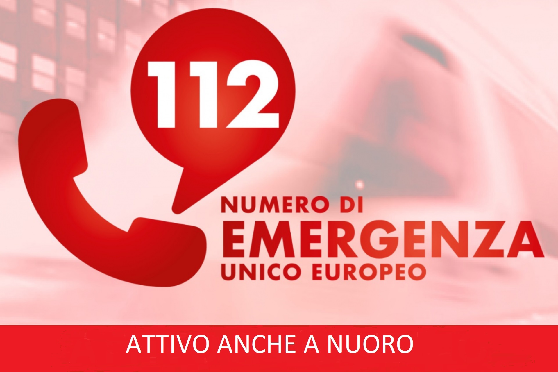 Numero Unico Europeo 112 attivo anche a Nuoro