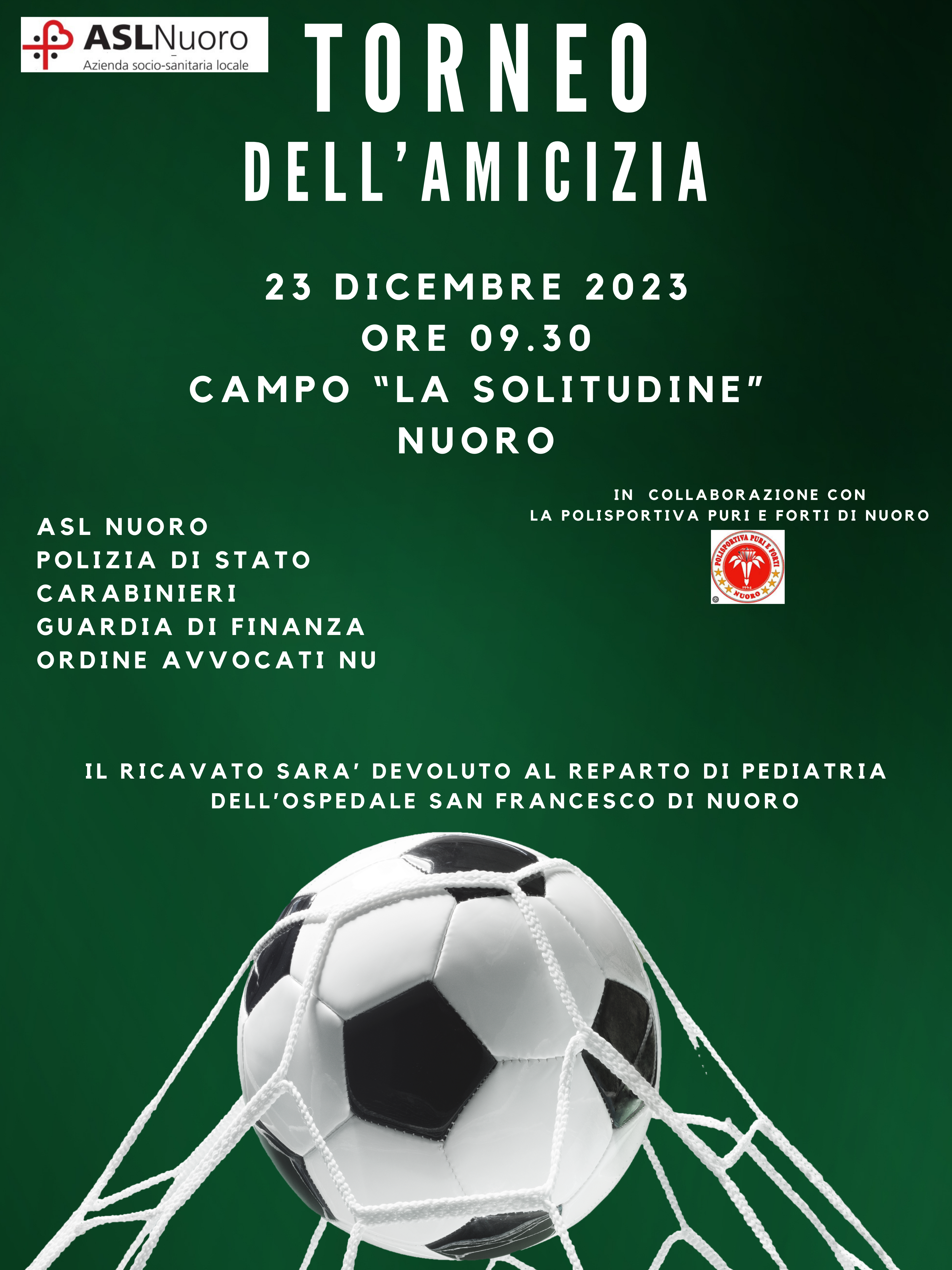 Torneo dell’amicizia. La squadra di calcio ASL per la Pediatria Torneo dell’amicizia. La squadra di calcio ASL per la Pediatria