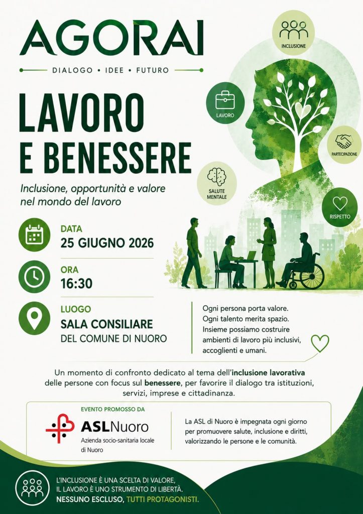 Giovedì 25 luglio ÀGORAI per parlare di lavoro e benessere